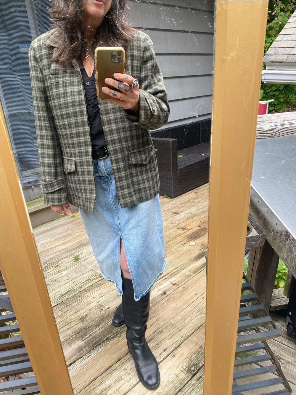 Vintage 1980s L.L.Bean 100% wool plaid jacket — Made in USA.